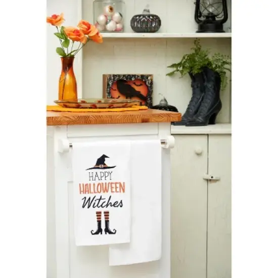 C&F Home Happy Halloween Witches Cotton Embroidered Flour Sack Kitchen Dishtowel image {2}