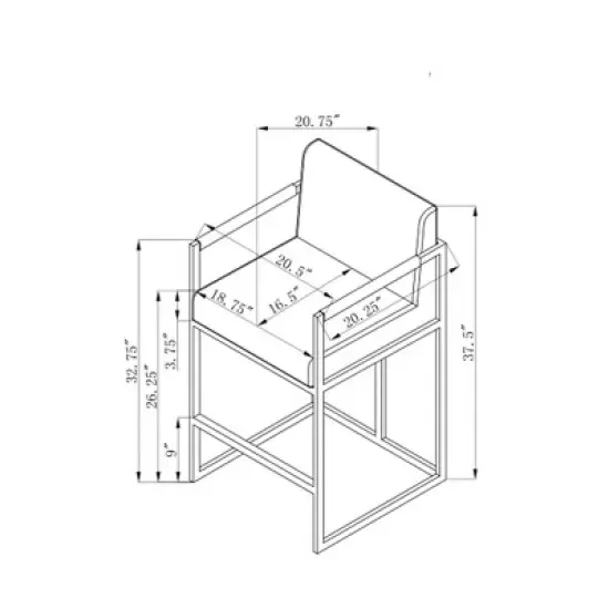 Bertrand Counter Height Barstool - Chic Home Design image {1}