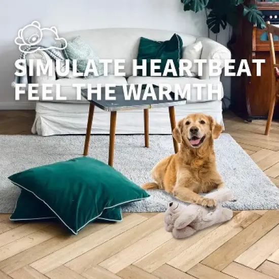 Allforpaws Puppy Soothing Warm Bear Comfort Dog Sleep Aid Plush Toy, Suitable as Pet Gift for Christmas, Thanksgiving image {3}