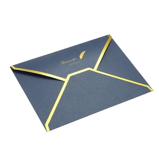 Unique Bargains Wedding Birthday Luxury Style V Flap Invitation Envelopes 7 x 5'' 20 Pcs image {5}