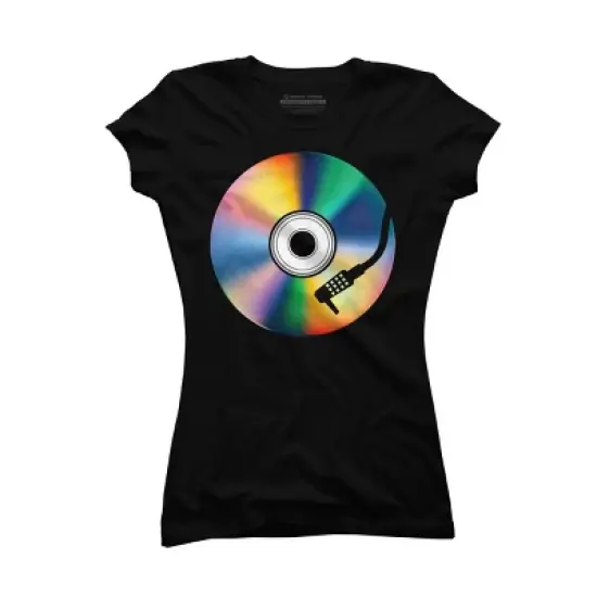 Junior's Design By Humans Music Disc By clingcling T-Shirt image {2}