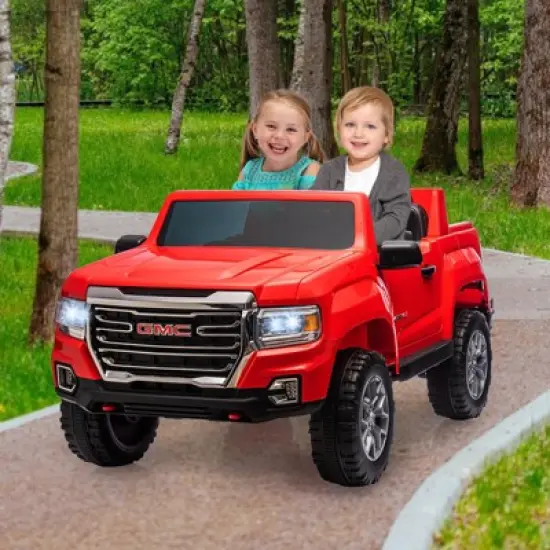 2-Seater Ride On Truck Car, 24V 7AH Battery Powered Electric Vehicle with Remote Control, LED Lights, Safety Belt, Music, Ride On Toy for Kids 3-10 image {7}