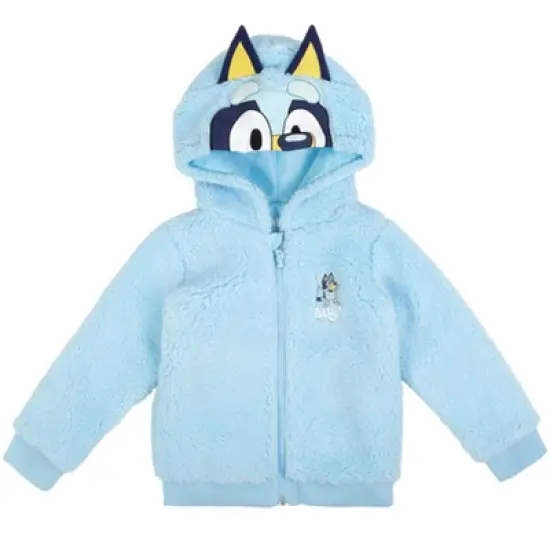 Bluey Bingo Cozy Faux Shearling Zip Up Cosplay Hoodie Toddler to Little Kid image {7}
