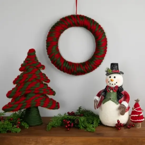 Northlight Twisted Yarn Plush Christmas Tree Decoration - 15.25" image {2}