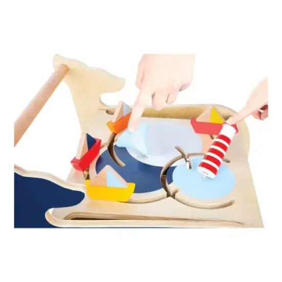 Small Foot Wooden Whale Baby Walker and Activity Center image {3}