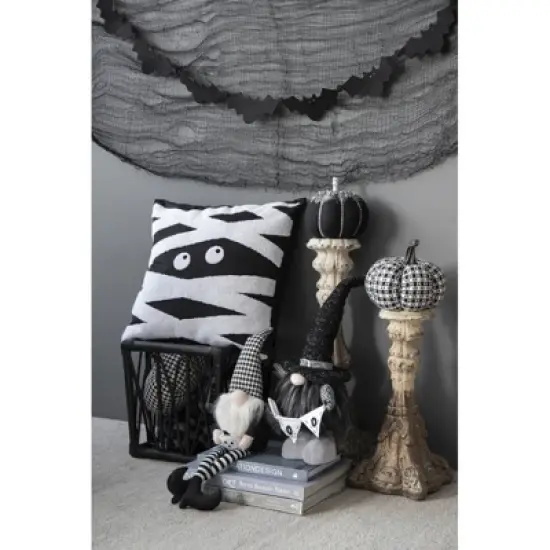 Yukimo 6.3x4.3x16" Fabric Standing Orange Gnome W/Black Gnome & Holding Banner, for Halloween Decor image {12}