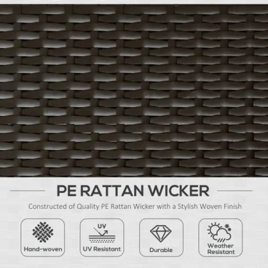 Resenkos Chaise Lounge Chair Set, Outdoor Sectional Furniture, PE Rattan Base, Polyester Fabric, Dark Brown and Turquoise image {2}