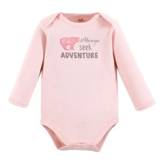 Touched by Nature Infant Girl Organic Cotton Long-Sleeve Bodysuits, Girl Woodland image {3}