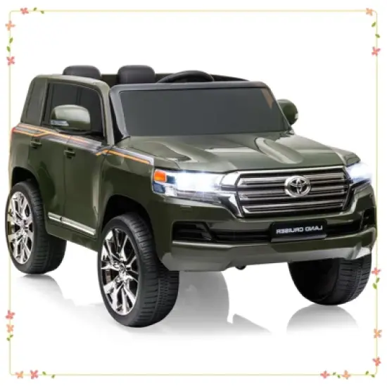 Kids 12V 2-Seater Ride On Car, Licensed Toyota Land Cruiser Electric Car image {9}