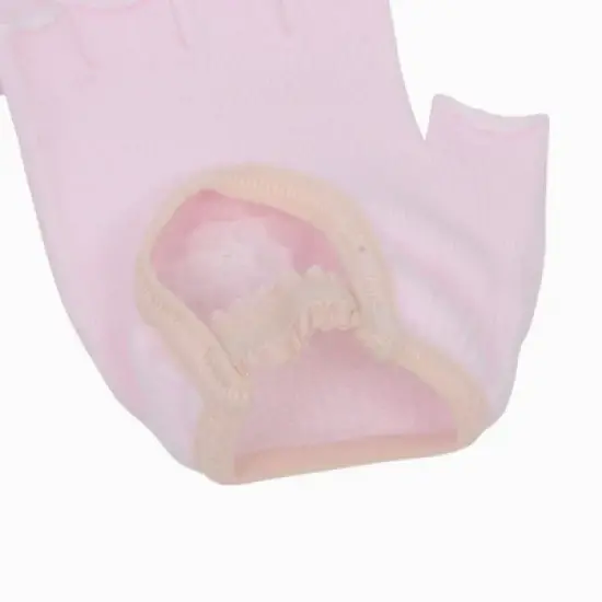 Anna-Kaci Women's Non-Slip Grip Yoga Sock and Fingerless Glove Set with Toe Separation and Ballet Strap Detail image {4}