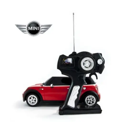 Link Ready! Set! Go!1:14 RC Mini Cooper Toy Car, Realistic Remote Control Car Model - Red image {4}