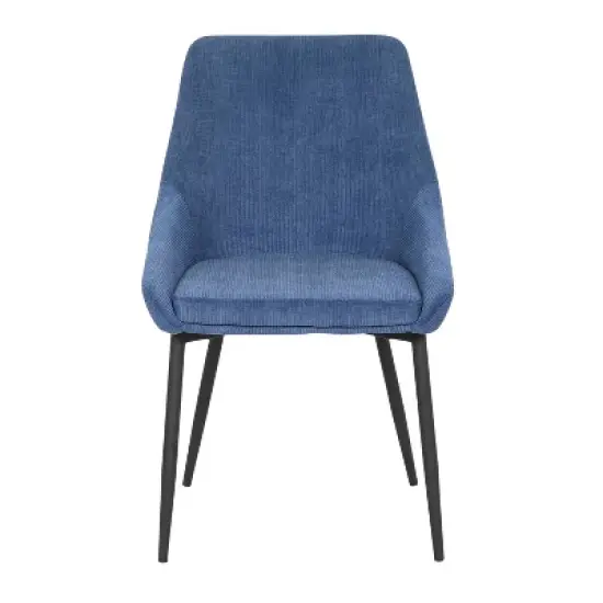 Set of 2 Diana Contemporary Dining Chairs Metal and Corduroy - LumiSource image {5}