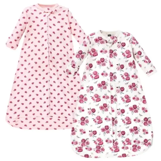 Hudson Baby Infant Girl Cotton Long-Sleeve Wearable Sleeping Bag, Sack, Blanket, Roses image {6}