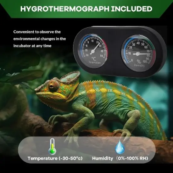 Reptile Glass Terrarium with Top & Side Screen Ventilation Reptile Terrarium, Double Hinge Door & Anti Escape Reptile Tank image {5}