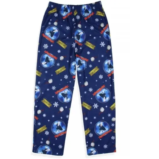 Polar Express Boys' Christmas Movie Believe Train Pajama Sleep Pants Blue image {5}