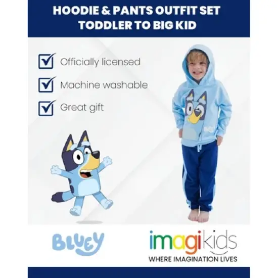 Bluey Fleece Hoodie and Pants Outfit Set Toddler to Big Kid image {1}