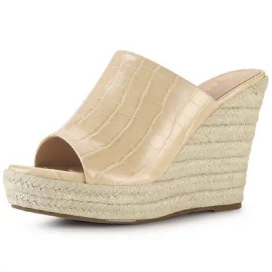Allegra K Women's Espadrilles Wedges Sandals image {9}