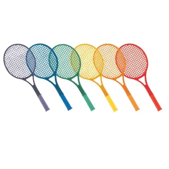 Champion Sports Plastic Tennis Racket Set, 6 Assorted Colors image {1}