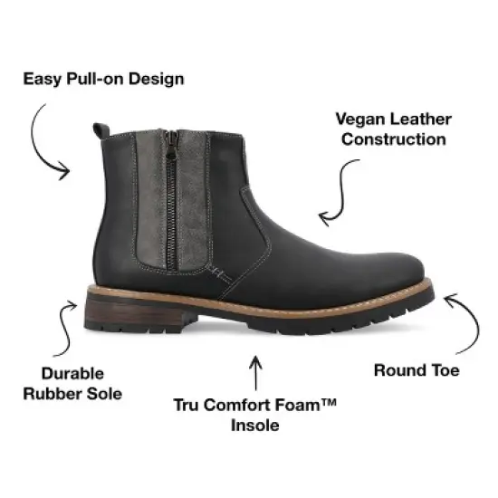 Vance Co. Men's Medium and Wide Width Pratt Ankle Boot image {7}