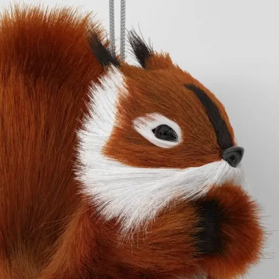 4" Christmas Faux Fur Animals Squirrel Ornament - Wondershop&trade; image {2}