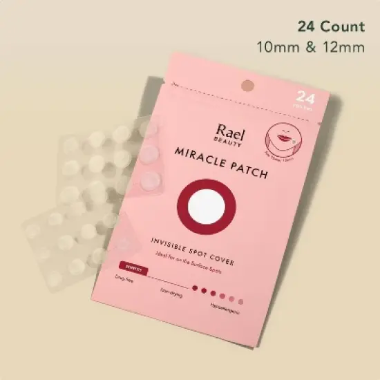 Rael Beauty Miracle Pimple Patch Invisible Spot Cover for Acne - 24ct image {6}
