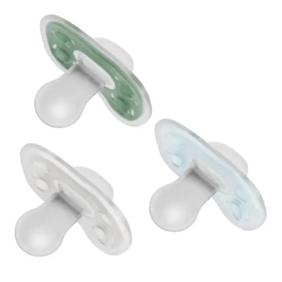 Dr. Brown's Advantage One-Piece Lightweight Silicone Pacifier Stage One, with one Glow-in-the-Dark Pacifier - 3pk image {9}