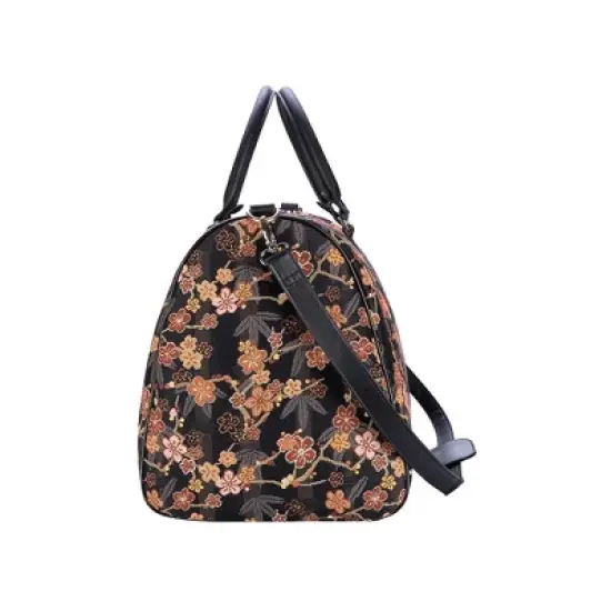 Signare USA Ume Sakura V&A Licensed Black Big Holdall/Duffel Bag image {2}