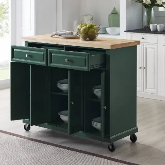 Madison Kitchen Island/Cart Emerald Green - Crosley image {11}