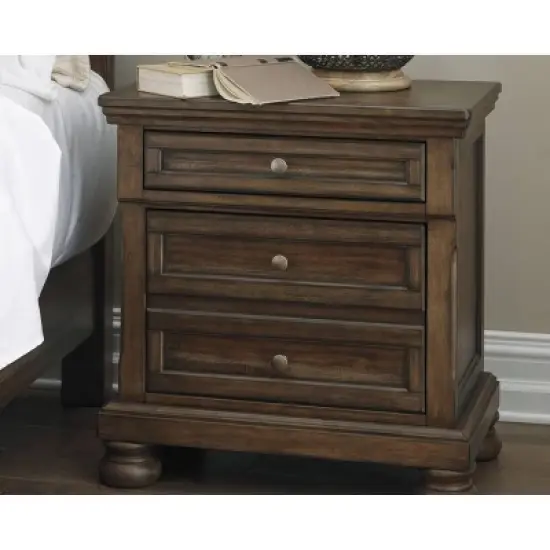 Flynnter Nightstand Medium Brown - Signature Design by Ashley image {1}