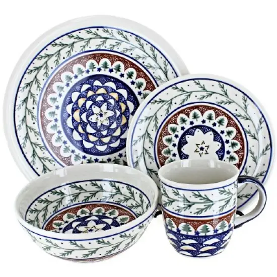 Blue Rose Polish Pottery Zaklady Dinnerware (16 PC) image {6}