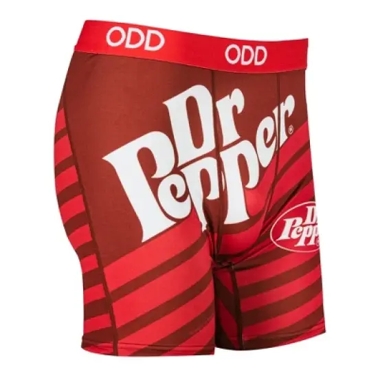 Odd Sox, Dr Pepper Stripes, Novelty Boxer Briefs For Men, Medium image {2}
