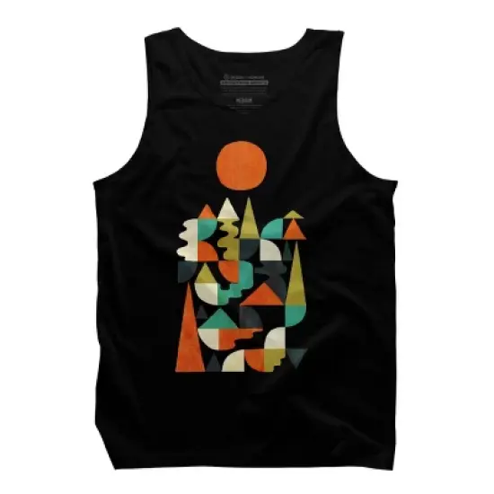 Men's Design By Humans Unfinished Landscape By radiomode Tank Top image {2}