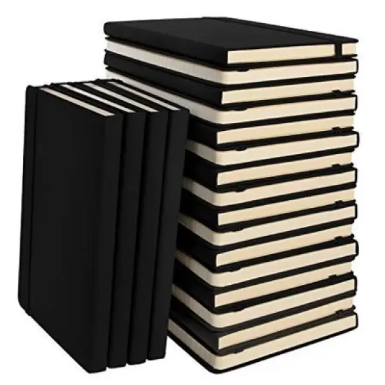 Simply Genius A5 Lined Notebooks with Hardcover - College Ruled Notebook - 192 pages, 5.7" x 8.4" (Black, 20 Pack) image {8}
