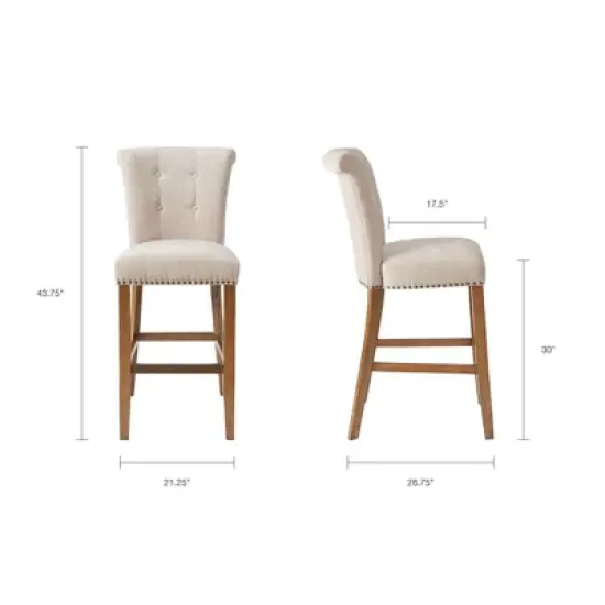 30" Lorsted Barstool Cream image {5}