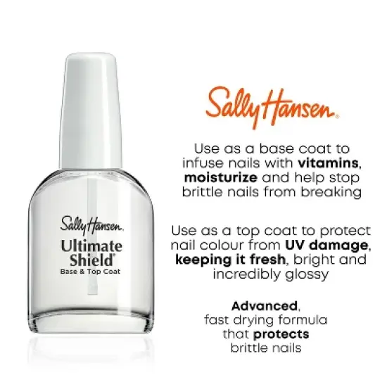 Sally Hansen Nail Treatment 45111 Ultimate Shield Base & Top Coat - 0.45 fl oz image {4}