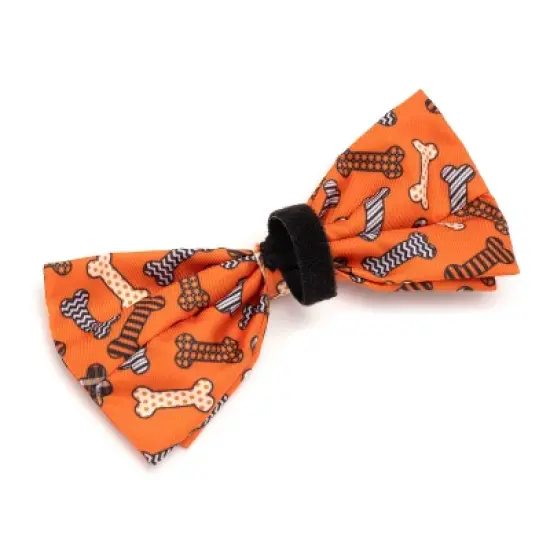 The Worthy Dog Halloween Bones Bow Tie - Adjustable Pet Collar Accessory image {1}