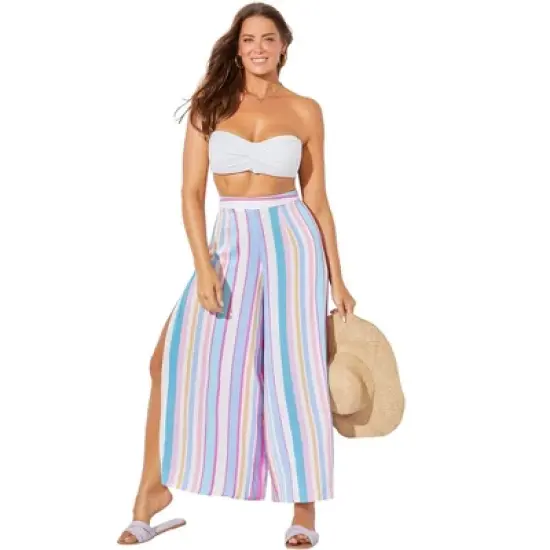 Swimsuits for All Women&rsquo;s Plus Size Mara Beach Pant with Side Slits image {4}