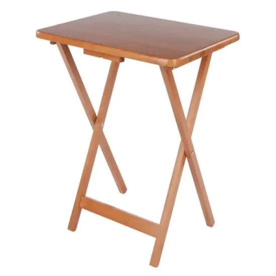5pc Set Sophia Snack Tables Teak - Winsome image {14}