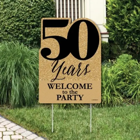 Big Dot of Happiness We Still Do - 50th Wedding Anniversary - Party Decorations - Anniversary Party Welcome Yard Sign image {1}