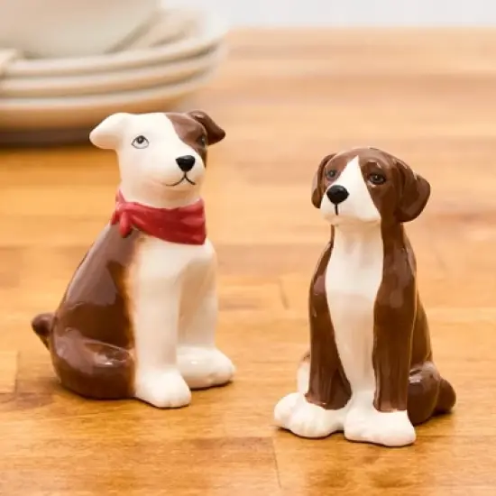 The Lakeside Collection Table Toppers Dog Themed Tabletop Collection Kitchen Dining Tail Wagging - Salt and Pepper Shaker Set image {2}