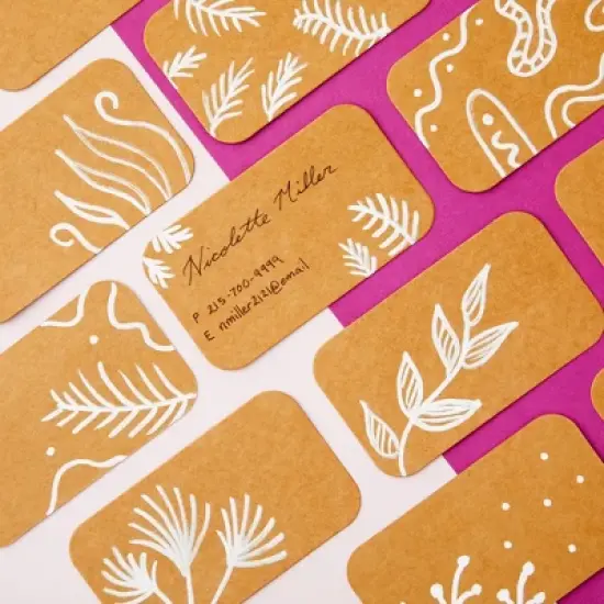 Juvale 250-Pack Blank Index Cards, 2x3.5 in Flashcards for Studying, Small Kraft Paper Cardstock for Making Business Cards, Playing Cards, Brown image {1}