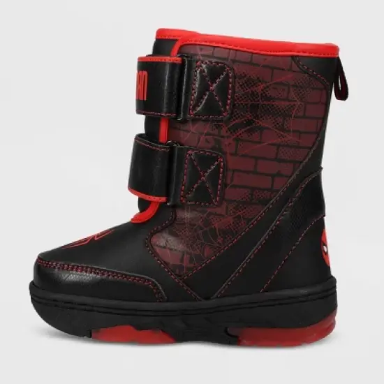 Marvel Toddler Boys' Spider-Man Winter Boots - Red/Black  image {2}