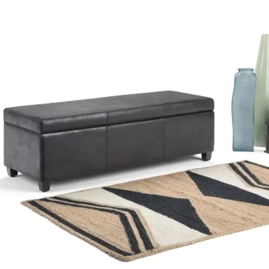 48" Franklin Storage Ottoman Bench - WyndenHall image {1}