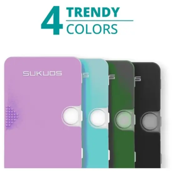 Sukuos Slim Pill Organizer 1 Pack, 4 Compartments, Portable Travel Pill Box, Vitamin Holder, Easy to Open Medicine Dispenser image {5}