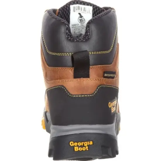 Men's Brown Georgia Boot Amplitude Composite Toe Waterproof Work Boot Size 11(Wide) image {3}