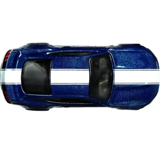 Custom Mustang Blue Metallic with White Stripes "Fast & Furious" Series Diecast Model Car by Hot Wheels image {3}
