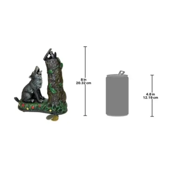Design Toscano Wolf and Squirrel Collectors' Die Cast Iron Mechanical Coin Bank image {2}