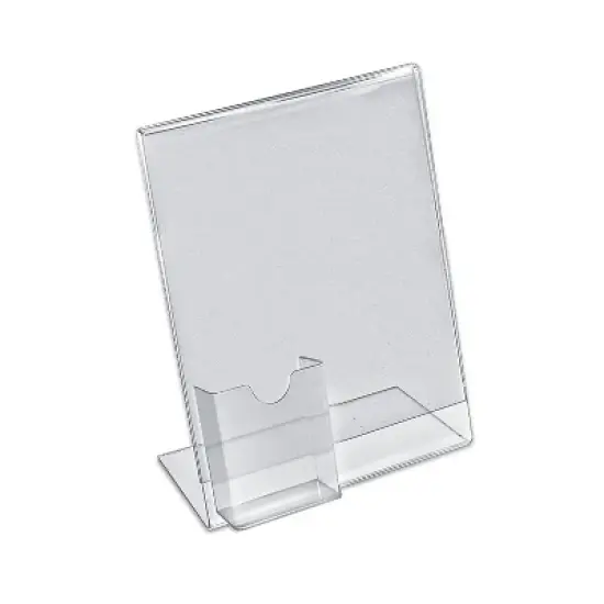 Azar Displays Sign Holder with Attached Brochure Holder 11 x 8.5-inch 10/Pack 252055 image {3}