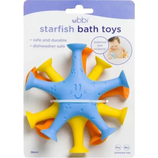 Ubbi Starfish Suction Cup Bath Toy image {2}