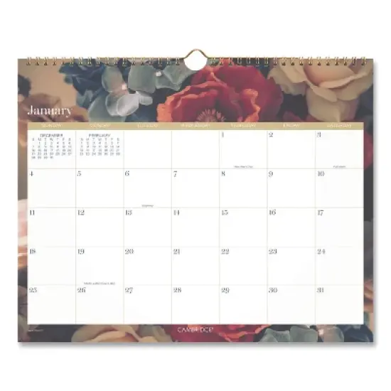 Mead Products Midnight Garden Monthly Wall Calendar 12-Month January 2026 to December 2026 Floral Artwork 15 x 12 image {5}